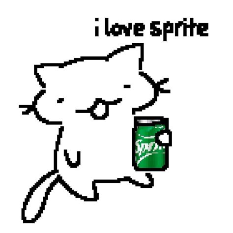I Love Sprite Cat Goofy Drawing Funny Doodles Cute Doodles