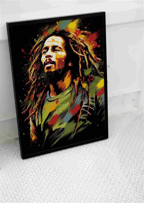 Trippy Rasta Man Bob Marley Poster Psychedelic Jamaica Weed Art A3 A4