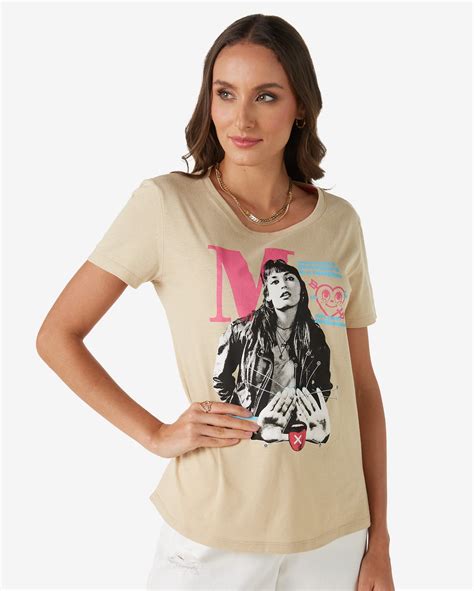 Riachuelo Camiseta Feminina Manga Curta Algod O Sex Education Khaki Claro