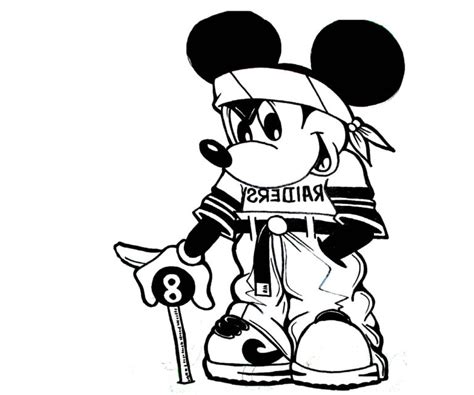 Gangsta Mickey Mouse Drawing Free Download On Clipartmag
