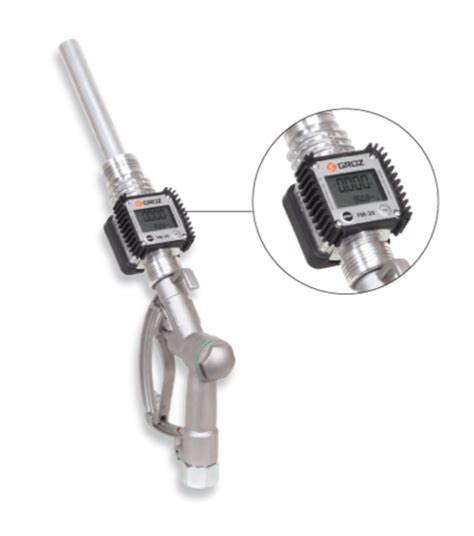 Gasoline Groz Digital Diesel Flow Meter Fm20 5 To 120 Lpm 13 To 32