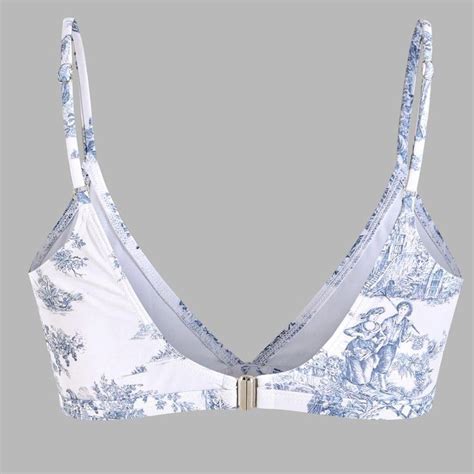 Cider Toile De Joey Triangle Bikini Top Size M Depop