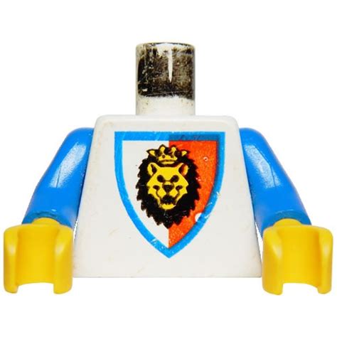 Lego Part P Dc Torso Castle Royal Knights Lion Head On Red White