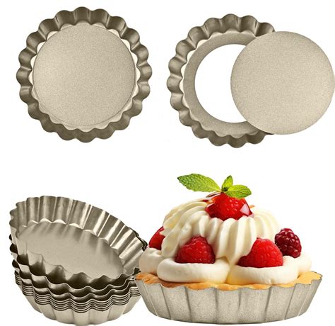 Lot De Moules Tarte Circulaires En Acier Inoxydable Pour Tarte Aux