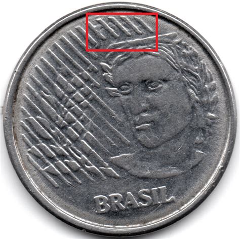 Numis Market Centavos Erro Cunho Marcado Moeda Brasil