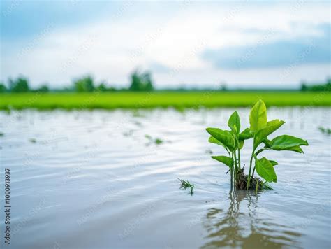 flash flood washing  crops   rice paddy leaving destruction