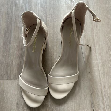 Dream Pairs Nude Block Heels Size 8 Depop