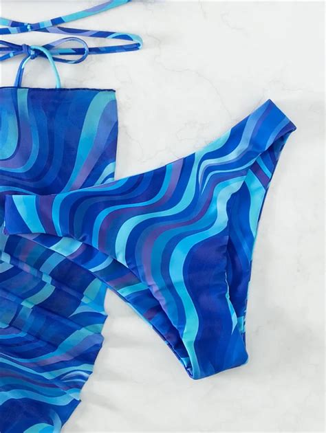 Factory Customized New Swimsuit Sarong Women S Three Piece Swimsuit High Waist Sexy Bikini