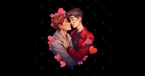 Valentines Day Gay Couple Gay Couple Sticker Teepublic