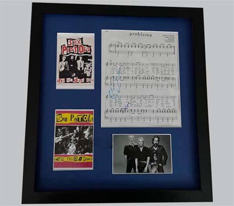 Sex Pistols Problems Song Sheet Signed By Steve Jones X Posters