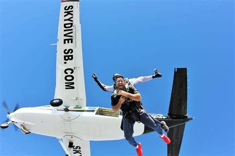 Scenic Skydiving Pictures Over Beautiful Santa Barbara And La