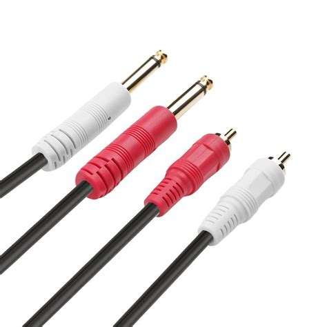 Dual Rca To Dual Mono 635mm Male Jack Audio Cable 2rca To 2 65 Dvd