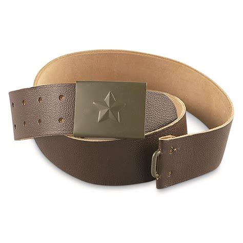 Czech Military Surplus Leather Belt Used 713202 Military Belts