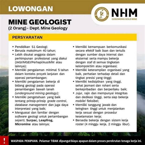 Tambang Emas Pt Nhm Kembali Buka Lowongan Kerja Ini Informasi