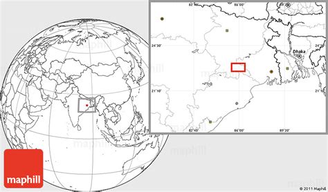 Blank Location Map Of Jamshedpur