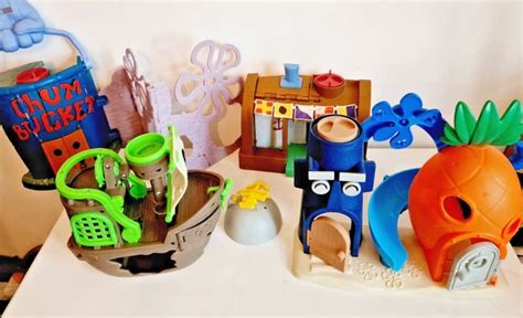 IMAGINEXT SPONGEBOB SQUAREPANTS Krusty Krab Chum Bucket Bikini Bottoms Playset 59 99 PicClick UK