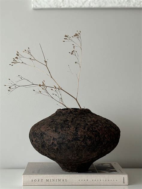 Wabi Sabi Handmade Large Vessel Brown And Black Tones Home Decor