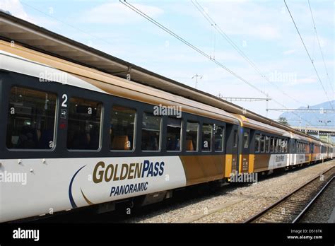 Golden pass panoramic train in Switzerland Stock Photo - Alamy