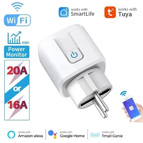 Смарт-розетка с поддержкой Wi-Fi, 16 А, 20 А | AliExpress