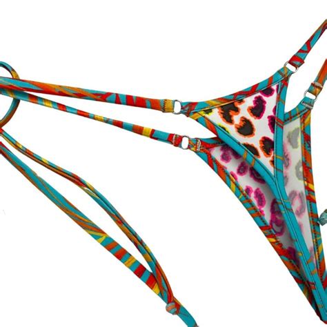 Safari Palms Tie Sides Bikini Bottom Micro Gigi