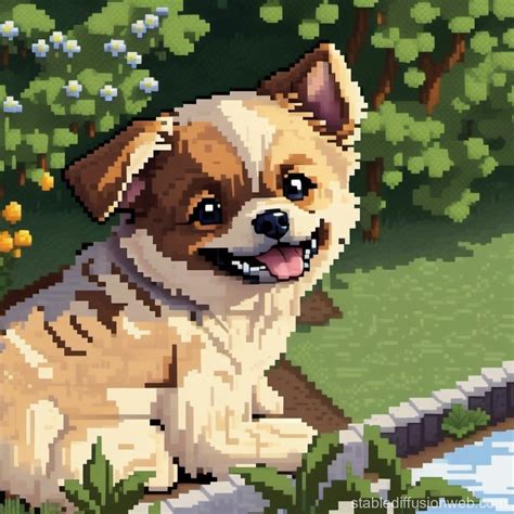 Cute Realistic Dog In Stardew Valley Style Stable Diffusion Online