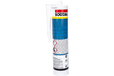 Нейтральный силиконовый герметик Soudal Силируб 2 F бесцветный, 300 мл ...