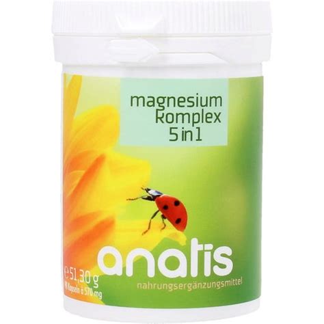 Магнезиев комплекс 5-в-1, 90 капсули - anatis Naturprodukte - VitalAbo