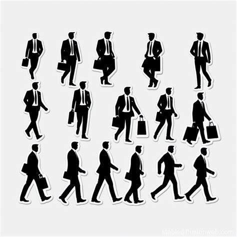 Black Men Silhouettes On White Backdrop Stable Diffusion Online