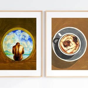 Set Of Watercolor Water Queer Artwork Print Nude Male Figure Homoerotic Gay Art Print