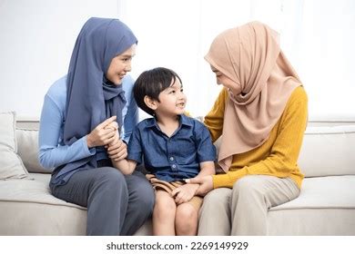 Diversity Lesbian Sitting Cute Asian Muslim Stock Photo 2269149929 Shutterstock
