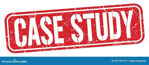Case Study Text Written On Red Stamp Sign Stock Illustration