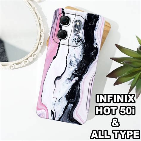 Jual G32 Softcase INFINIX HOT 50i Terbaru 2024 Bahan Karet Lentur Motif PASTEL Silikon