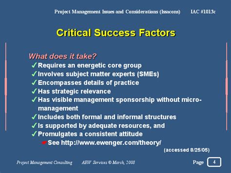 Critical Success Factors