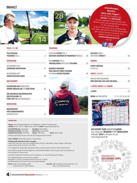 Bogensport Magazin Vom 06122023 Als Epaper Im Ikiosk Lesen