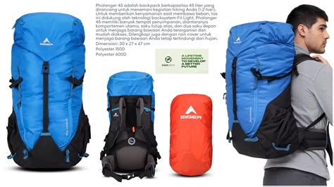 CARRIER EIGER 45L BLUE 910006917 EIGER PHALANGER 45 CARRIER