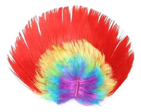 Kit 30 Pcs Peruca Moicano Colorida Festa Atacado
