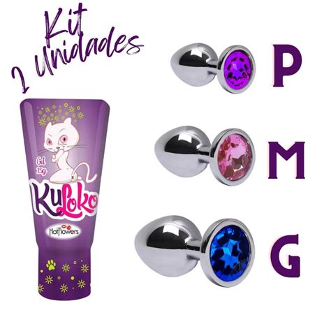 Kit Plug Anal KuLoko Lubrificante Tamanhos P M G Shopee Brasil