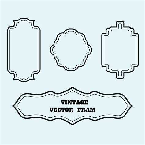 set vintage vector frame  background vintage price tag set