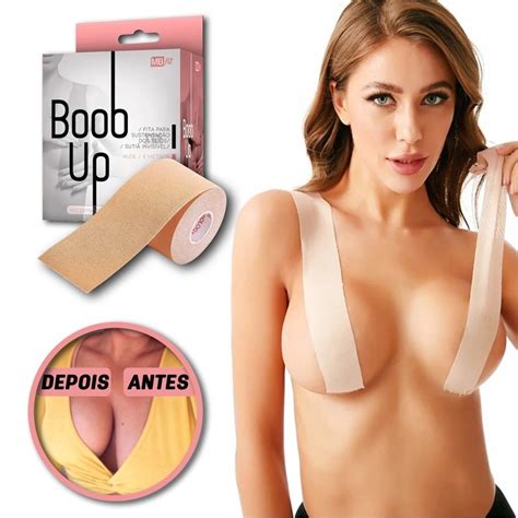 Sutiã Rolo Adesivo Levanta Peito Seio Fita Boob Up Invisível Metros MB Fit Shopee Brasil