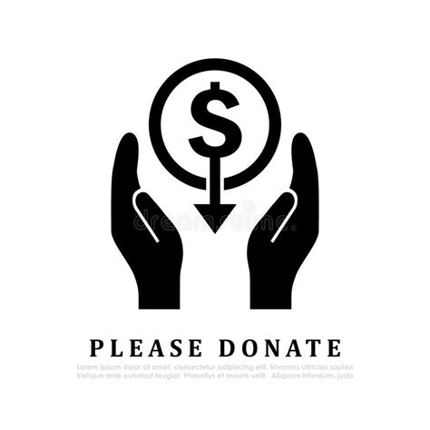 Please Donate Vector Sign Stock Vector Illustration Of Care 191972649