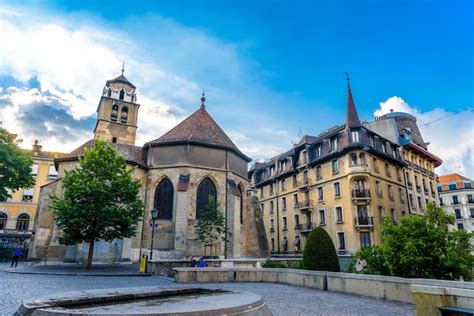 Premium Photo | Saint st pierre cathedral in center of geneva switzerland