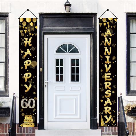 Buy Yoaokiy 60th Anniversary Dooor Banner Decorations Happy 60th