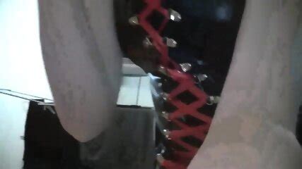 Blonde Junge Milf In Leder Dessous Gefickt