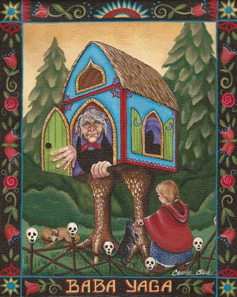 Baba Yaga Russian Folk Tale Witch 8 X 10 Print Of Original Etsy