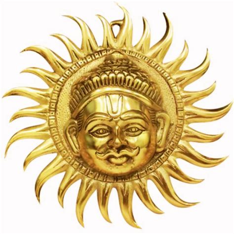 Brass Height - 25 cm Golden Sun Face, For Decoration, Size/Dimension ...