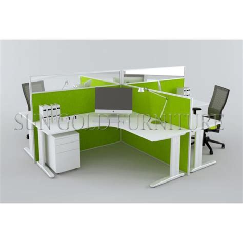 Newest Easy Assembly Modern 4 People Office Cubicle SZ WS692 Office