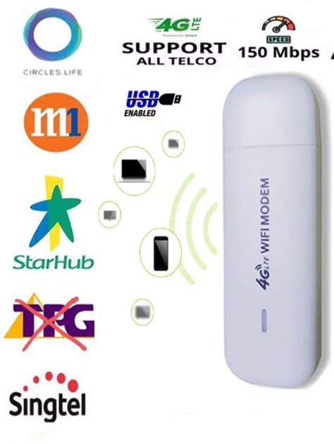 LTE 4G USB Modem with Wi-Fi Hotspot, Computers & Tech, Laptops ...