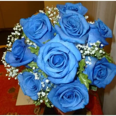 Ramo de Novia de Rosas Azules p/ Casamiento - Boda - Florería La Fleur