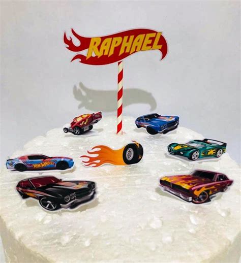 Topper De Bolo Hot Wheels Imprimir Elo Produtos Especiais