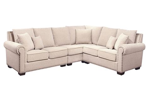 Thomas Linen Sectional Cream Linen Sectional Leather Sectional Sofas Fabric Sectional Sofas